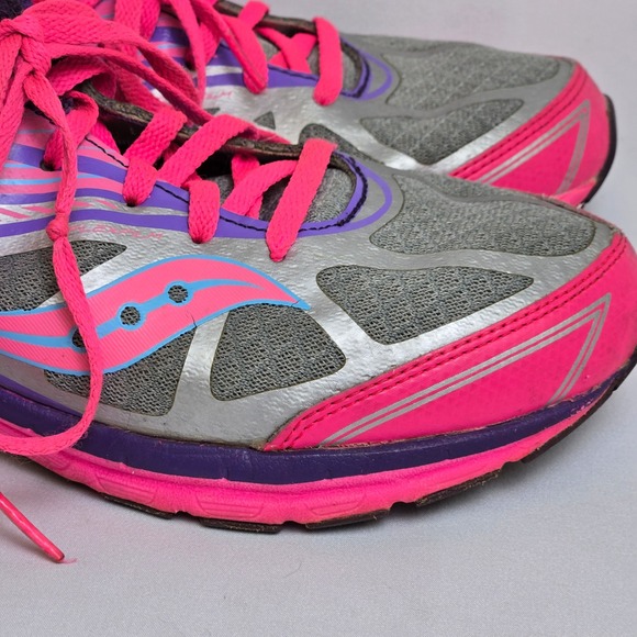 Saucony Kinvara 4 Running Shoes, Pink/Gray/Purple, Women's 6M, Fair/Good Used - Picture 15 of 16